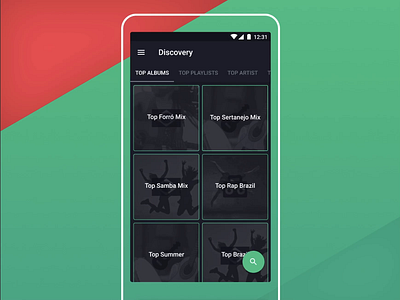 Music Stream Hub album android animation app application download explore hub illustraion library music player playlist progressbar protopie prototype search simple sound stream