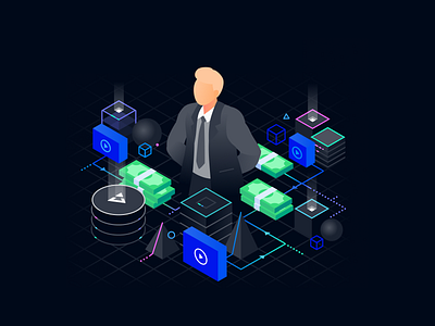 AdPlayer.Pro SaaS Reseller Program ad advertisement advertising art artwork branding illustration illustrations isometric logo money onboarding outstream persona personalization player revenue technology vector video