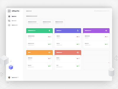 AdPlayer.Pro Cabinet ad admin advertising cabinet clean design formats input logo marketplace outstream player responsive server ux vector video web