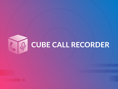 Cube ACR branding call clean cube design flat gradient icon identity illustration image logo minimal mobile phone picture record recorder simple web
