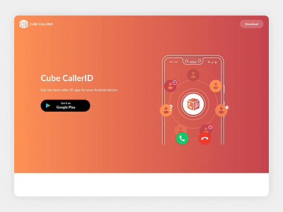 Cube CallerID about app branding caller clean cube design id identity illustration logo mobile presentation product design ui ux vector video web web design