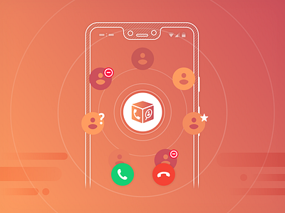 Cube CallerID about app branding call clean cleaning cube design id illustration image light logo mobile picture product design simple ui ux vector