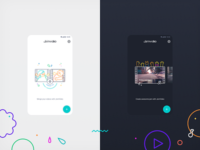 JoinVideo app branding design edit editing illustration ios light logo merge mobile music simple typography ui ux vector video