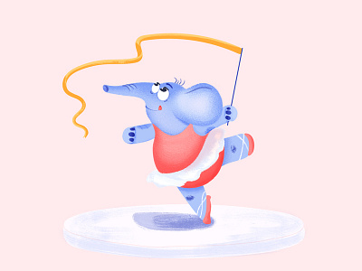 Dancer elephant character children children book dancer dancing elephant happy illistration illustrator