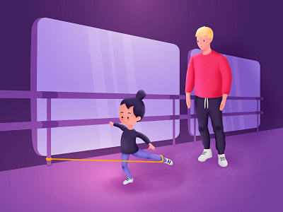 In the gym character children children book dancing girl happy illustration illustrator