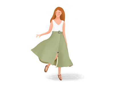 Girl girl happy illustration illustrator