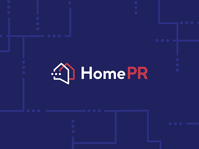HomePR logo art branding colour design direction final home identity logo pr symbol visual