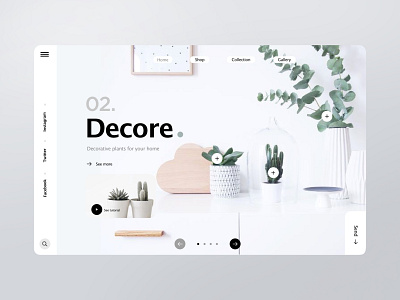 Decore furniture interior landingpage store webdesign website