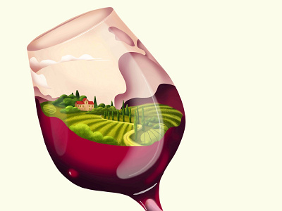 illustration for wine shop app art design illustration ilustração wine