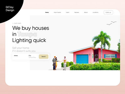 🌴 Real Estate Landing Page broker company corporate development houses investment landing landing page minimalist new building qclay real estate real estate agency real property reality realtor residential complex sale tranding ui