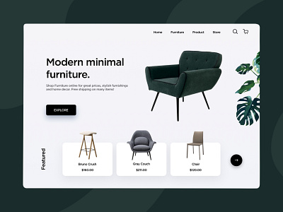 Furniture website ui