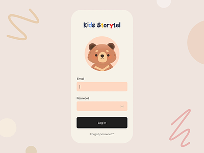 Childcare App animated animation app baby bear child children clean family form interface kids login login form mobile story teddy teen ui ux