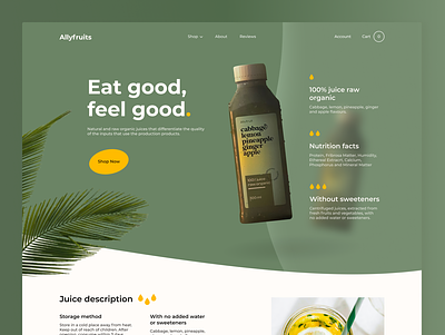 Allyfruit Website branding company design agency interface juice landing page product productdesign production promopage shopify ui ux uidesigner web design website