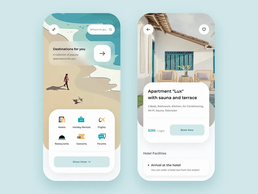 Booking UI designs, themes, templates and downloadable graphic elements ...