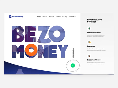 Landing Page BezoMoney animation banking best design finance interaction landing landing page light money page qclay top top design trend ui web web page website