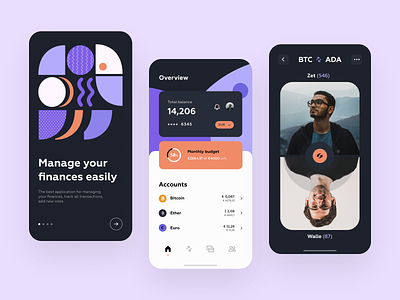 Cryptocurrency Exchange App Design bank banking best agency cryptocurrency decentralised defi exchange money exchanger financial app fintech heartbeat investment nft qclay trade trading trend design uiux app wallet wallet ui