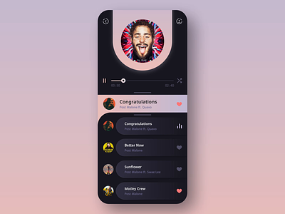 🎵 Music Player UI animation app design artist best design best designer label minimalist movie music player podcast radio spotify text top designer top team ui uidesign uidesigner uiux