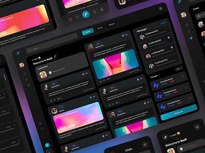 UI Design Dark theme by Bogdan Falin for QClay on Dribbble