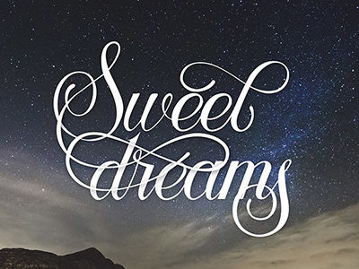 Sweet Dreams design graphic lettering typography