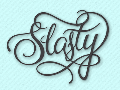 Slasty design graphic lettering typography