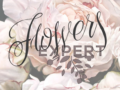 Flowers design graphic lettering typography