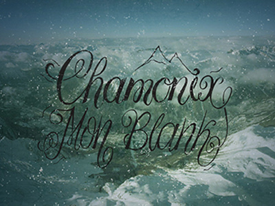 Chamonix design graphic lettering mountain typography