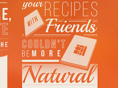 ChoppingBlock – Word lockups clean cooking experimental illustration orange recipe type lockup typography