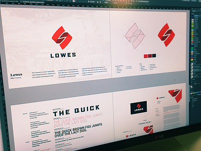 Lowes – Brand Guidelines branding dynamism engineering logo stationary strength trust typography