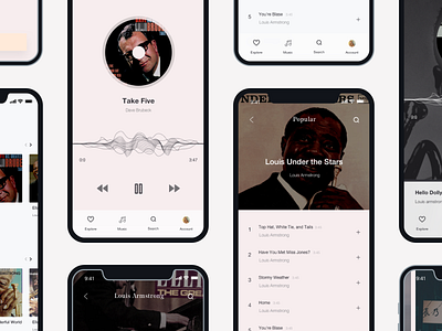 L’euphorie Music UI Kit freebie 🎺 app free app freebie ios jazz minimal minimalism mobile mobile application music music app music player network shop sketch ui ux