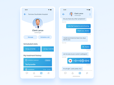 Medical Consultation App apple watch cardiogram ui ux ui ux design