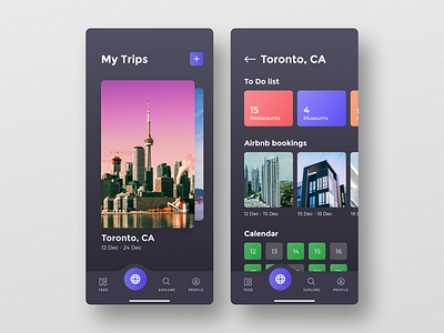 Travel Planner App UI
