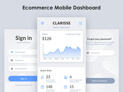 Ecommerce Mobile Dashboard admin app dashboard design ecommerce ecommerce app ui