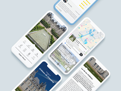 Landmark Guide app castle gallery info landmark map navigation ui