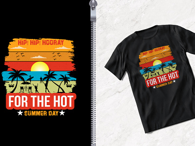 Hip! Hop! Hooray Summer T-shirt Design apparel banner design ecommerce slider fashion illustration slider summer t shirt tees