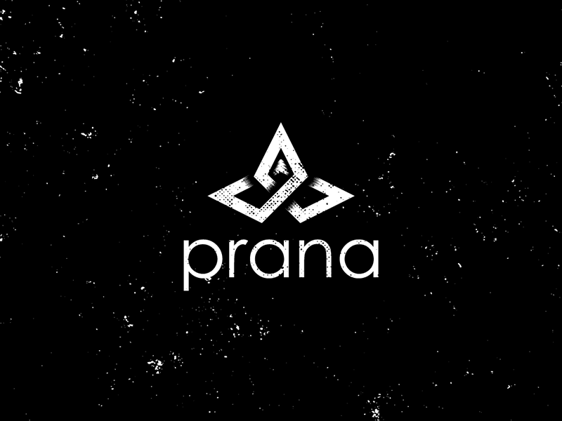 Prana Logo Style Swap typography type white black prana texture distressed metal viking
