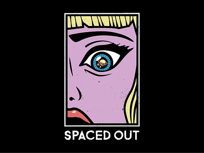 Spaced Out art comic design eye graphic design graphic designer logo planet pop art space