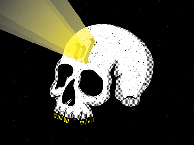 VL Skull art black blackletter gold graphic design illustration light skull vector