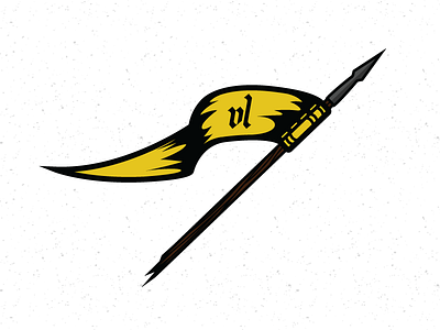 VL Battle Standard art battle standard black and gold blackletter flag graphic design illustration logo medieval vector