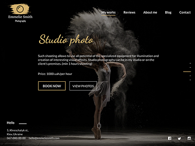 Emmelie invite photography portfolio site web