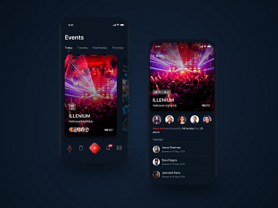 Events App app cards event event app ios mobile ui ux