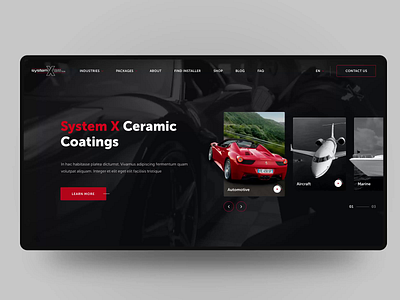 Ceramic Coatings airplane animation auto banner car cards ceramic coating design marine protection sketch ui ux web website