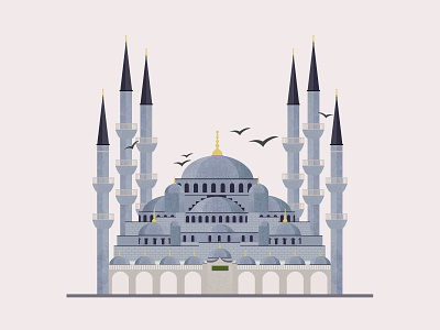 Blue Mosque blue mosque illustration istanbul landmark mosque turkey