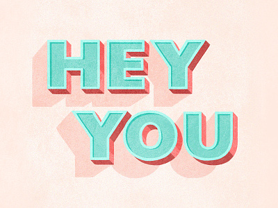 Hey You brushes design hey illustration letter lettering type typography