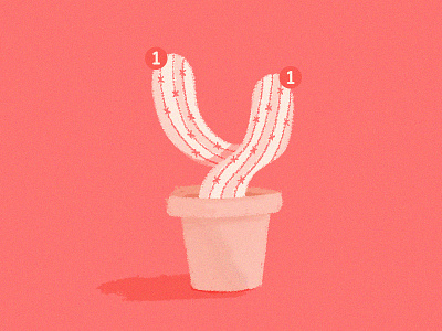 2 dribbble invites cactus design dribbble giveaway grain illustration invitation invite pink