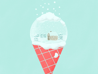A Pinch of Winter brushes christmas tree design ice cream illustration photoshop snow snow cone snowball winter