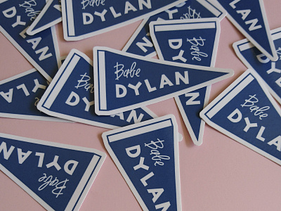 Babe Dylan pennant stickers