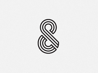 Ampersand illustration logo vector