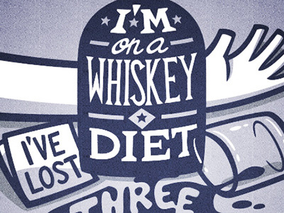 Whiskey handmade lettering poster typography vector