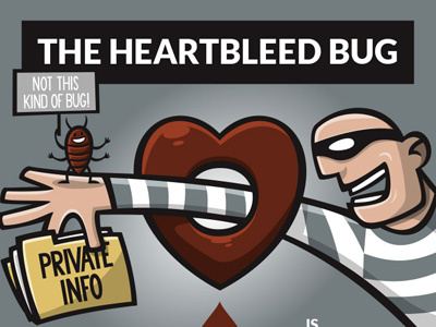 Heartbleed infographic bug computer illustration infographic internet portugal technology vector virus web