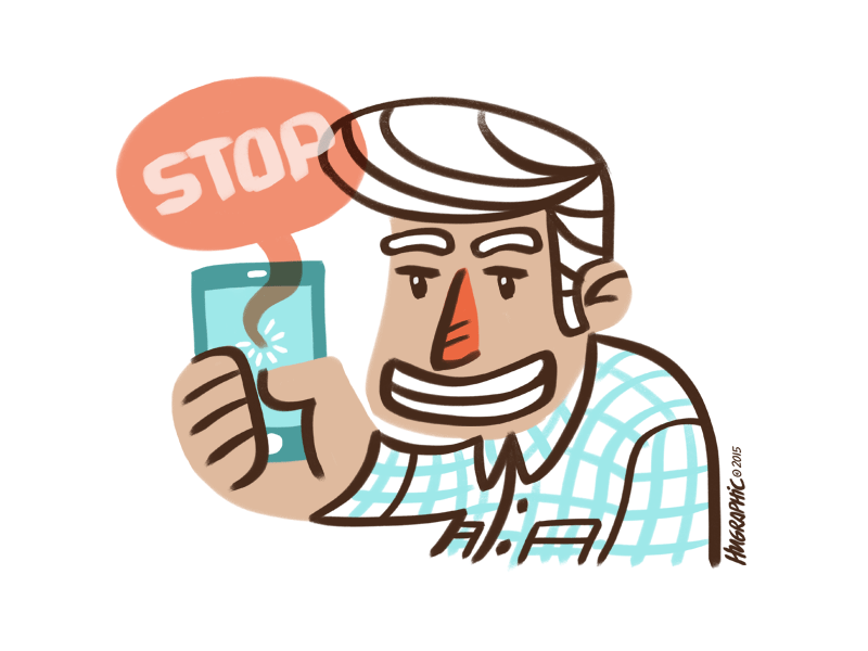 Stop illustration internet phone social media technology web